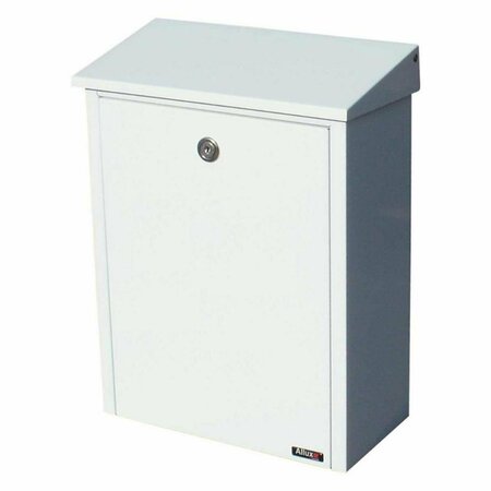 QUALARC Allux 200 Galvanized Steel Top Loading Wall Mounted Locking Mailbox, White ALX-200-WH